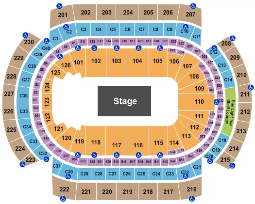 seating chart for Grand Casino Arena - Performance Area - eventticketscenter.com